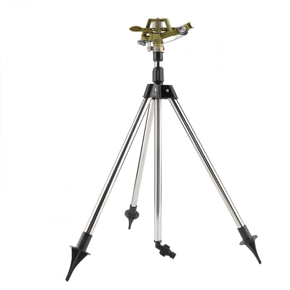 BOKYAN Stainless Steel Adjustable Tripod Zinc Bird Lawn Sprinkler 360 Degree Watering Sprayer (17.7-35 inches / 45-89 cm)