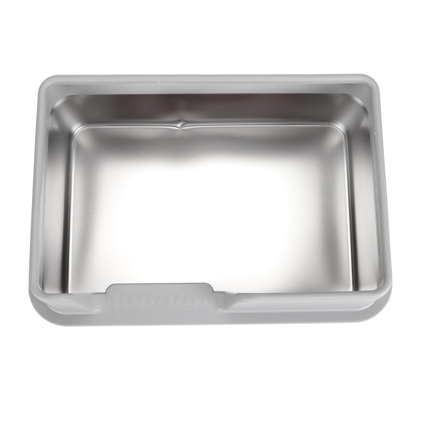 BOKYAN Stainless Steel Cat Litter Box Enclosed High Sided Anti Splashing Pet Pan, Easy to Clean Rectangle Toilet for Small Medium Cats, 20.47 inches / 52 cm Length, Grey