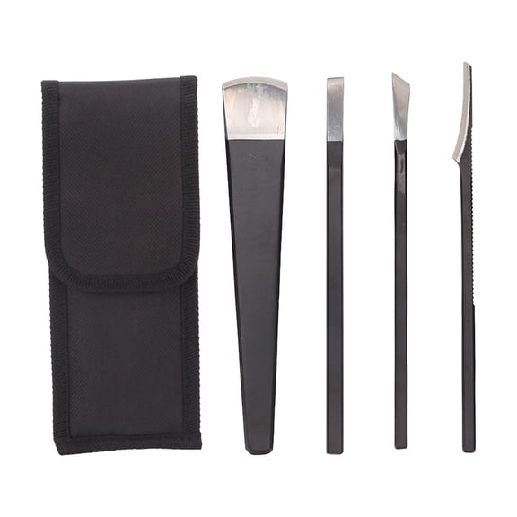 BOKYAN Stainless Steel Pedicure Knife Set 4Blade Callus & Dead Skin Remover Kit with Oxford Storage Bag