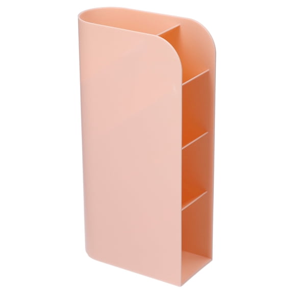 BOKYAN Storage Box Desktop 4 Grids Multifunctional Cute Pink Vertical Stationery Organizer for Study Room Office Dressing Table Perfect Pen Holder - 7.87 inches / 20 cm
