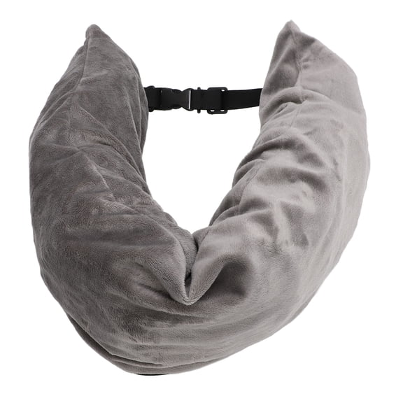 BOKYAN Stuffable Travel Pillow for Clothes, Multifunctional Fillable Neck Pillow Portable Clothes Storage Bag, Soft Flight Camping Pillow for Extra Luggage, 11x8x4 inches / 27.9x20.3x10.2 cm, Grey