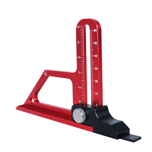 BOKYAN Table Saw Depth Gauge Tool 0-60mm / 0-2.36 Inches Adjustable Tabletop Height Gauge with Metric and Imperial Scales for Accurate Woodworking DIY Crafts Tool