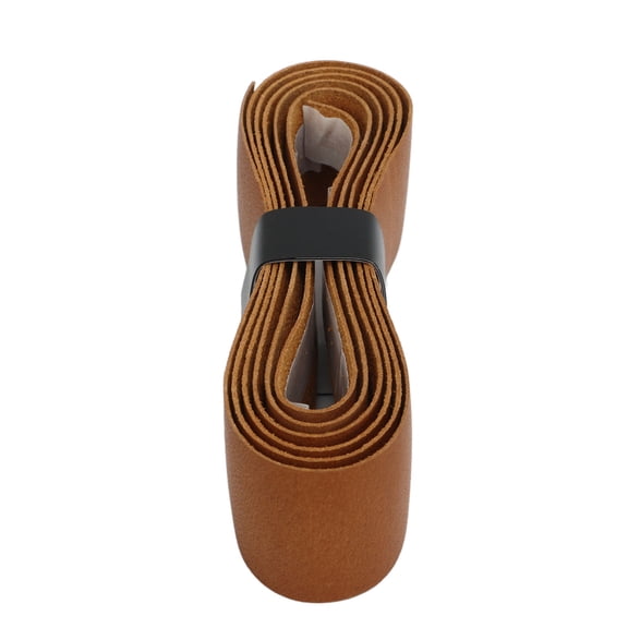 BOKYAN Tennis Racket Grip Tape Leather Badminton Overgrip Replacement Non-Slip Sweat Absorbent Handle Wrap for Outdoor Playground Gym, 15.00 inches / 38.1 cm, Brown