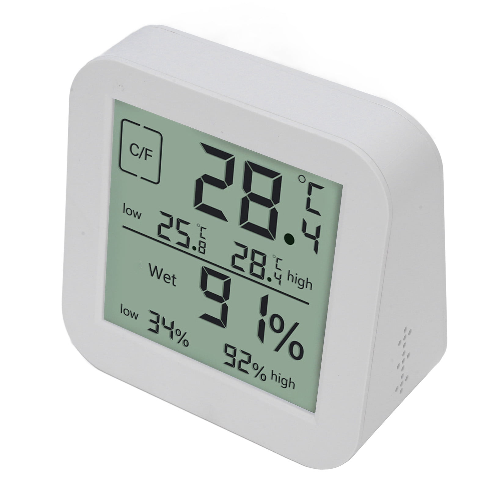 BOKYAN Thermometer Hygrometer Timer Double Sided LCD Touch Screen Backlight Temperature Humidity Gauge Meter for Kitchen White Magnetic Backing Room Temp Monitor 3.54 in / 9 cm