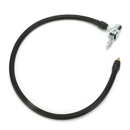 BOKYAN Tire Inflator Hose Air Pump Extended Tube Quick Connection Inflation Adapter 300 PSI Heavy Duty Accessory for Bicycles Motorcycle and Car Maintenance - Black, 17 inches / 43.18 cm