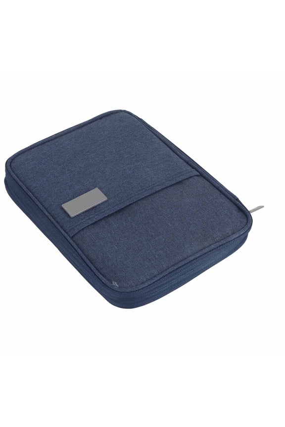 Travel Passport Wallet Waterproof Dustproof Holder Organizer for Men and Women, Navy Blue Large (10.24 in / 26 cm)