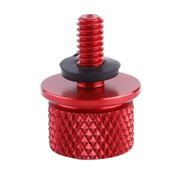 BOKYAN Universal 1/4 Inch (6mm) Thread Motorcycle Aluminum Rear Seat Bolt Screw Red Quick Release Fastener Accessory for Seat, Fairing, and License Plate