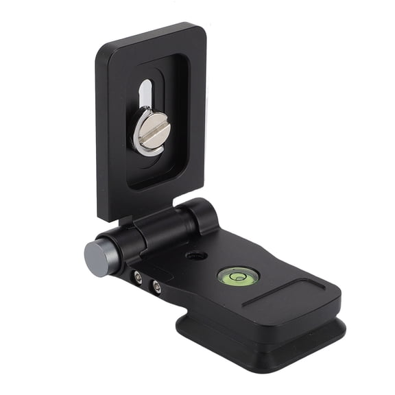BOKYAN Universal Foldable Camera L Bracket QR Plate Aluminum Alloy DSLR Camera Vertical Horizontal Switching Mount with 1/4 and 3/8 Inch Thread for Tripod Gimbal (2.75 inches / 7 cm length)