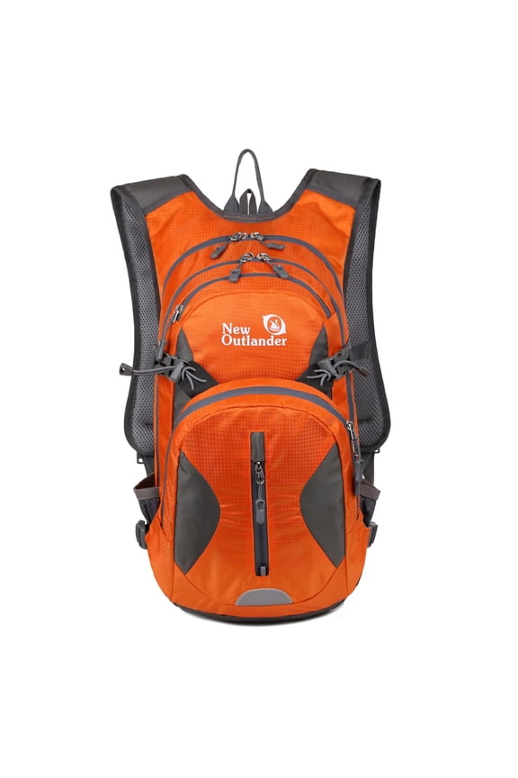 Waterproof Biking Hydration Backpack 20L - Outdoor Cycling Helmet Rucksack, Orange