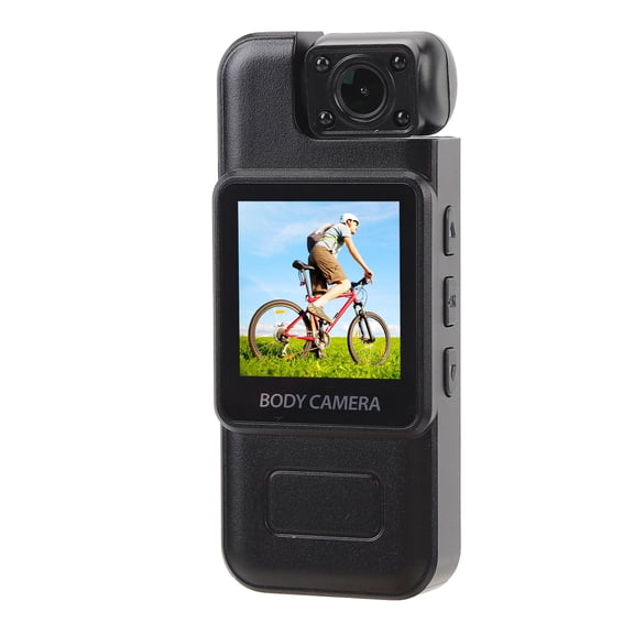 BOKYAN Wearable Body Worn Camera 4K HD 180 Degree Rotating Lens Motion Detection Loop Recording Pocket Video Recorder with Back Clip and 1.3 Inch / 3.3 cm Display for Vlogging and Security