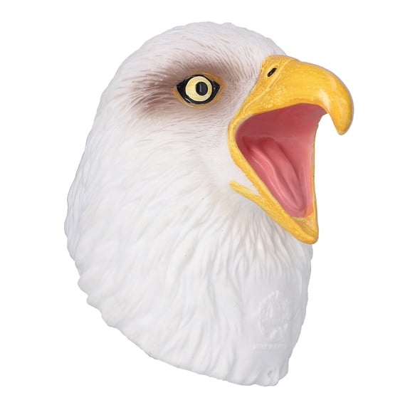 BOKYAN White Eagle Hand Puppet Lifelike Animal Toy with Movable Mouth Kids Birthday Gift for Storytelling (5.71 inches / 14.5 cm)