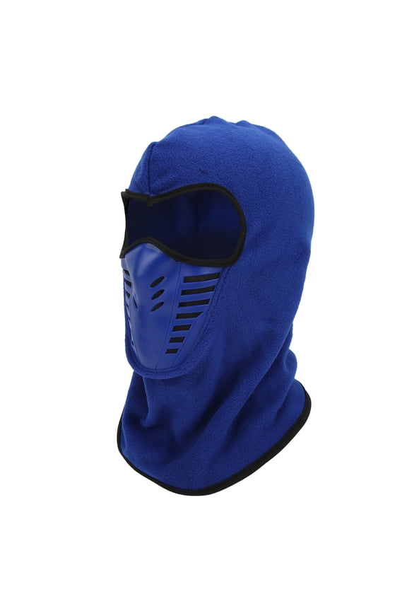 Winter Windproof Ski Fleece Face Cover, Full Face Mask Balaclava with Breathable Mesh Silicone Panel for Motorcycle Riding Heavyweight Neck Warmer Blue (10.2 x 5.9 in / 26.0 x 15.0 cm)