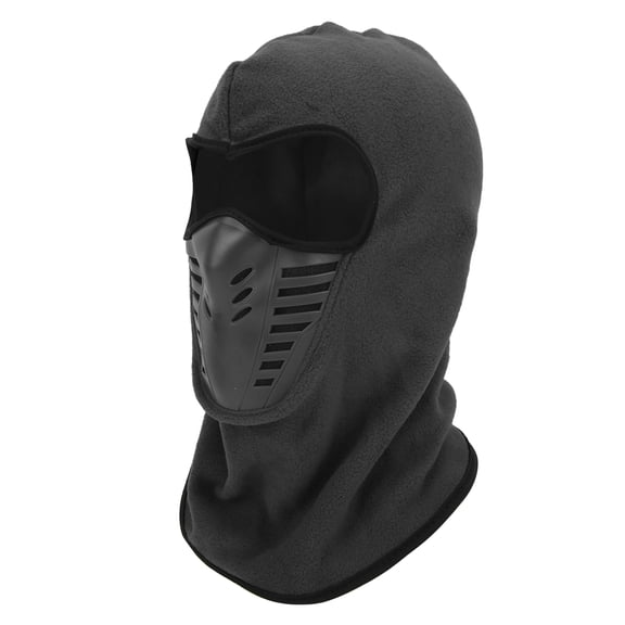 BOKYAN Winter Windproof Ski Fleece Face Cover, Full Face Mask Balaclava with Breathable Mesh Silicone Panel for Motorcycle Riding Heavyweight Neck Warmer Dark Gray (10.2 x 5.9 in / 26.0 x 15.0 cm)