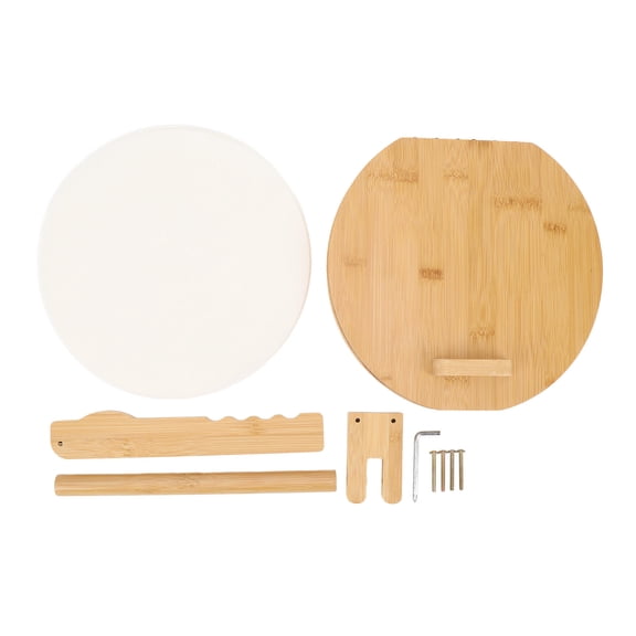 BOKYAN Wooden Corn Tortilla & Naan Press 50 Parchment Sheets, MultiUse Dough Press for Pizza, Scones & Mexican Tortillas