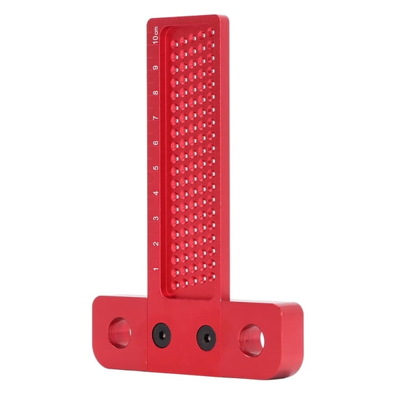 BOKYAN Woodworking Scriber T Square Ruler 100mm / 3.94 inches Aluminum Alloy Hole Positioning Scribing Ruler Carpentry Tool