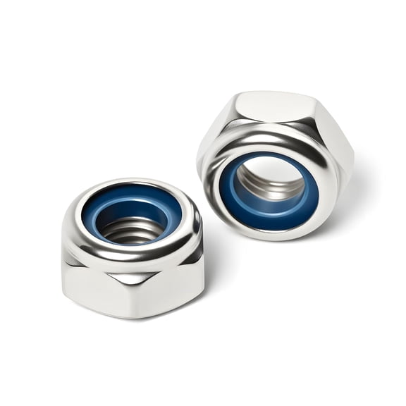 BOLDGNAITE 20 Pcs M6 Lock Nuts, 304 Stainless Steel Nylon Insert Locknuts, Vibration & Corrosion Resistant, Self-Locking Hex Nuts for Automotive, Machinery & DIY