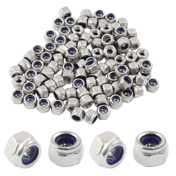 BOLDGNAITE 20 Pcs M6 Lock Nuts, 304 Stainless Steel Nylon Insert Locknuts, Vibration & Corrosion Resistant, Self-Locking Hex Nuts for Automotive, Machinery & DIY