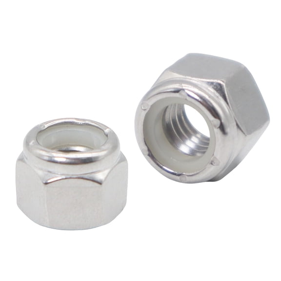 BOLDGNAITE 20 Pcs M6 Lock Nuts, 304 Stainless Steel Nylon Insert Locknuts, Vibration & Corrosion Resistant, Self-Locking Hex Nuts for Automotive, Machinery & DIY