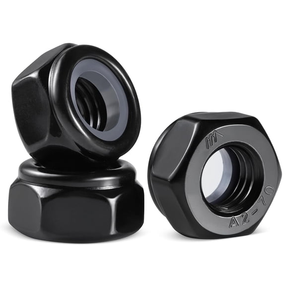BOLDGNAITE 20 Pcs M6 Lock Nuts, 304 Stainless Steel Nylon Insert Locknuts, Vibration & Corrosion Resistant, Self-Locking Hex Nuts for Automotive, Machinery & DIY
