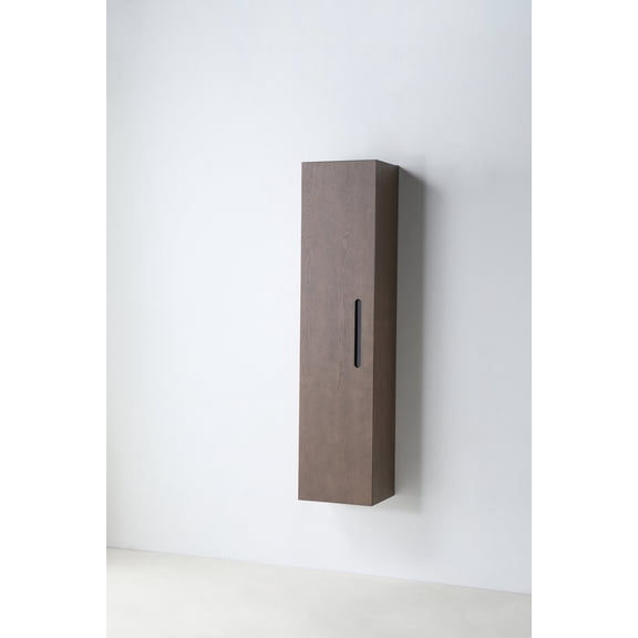 BOLER 13" CHESTNUT OAK WALL MOUNT MODERN BATHROOM SIDE CABINET