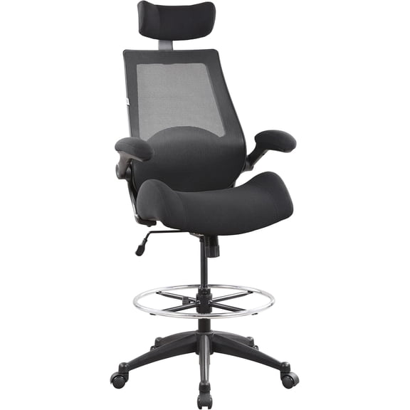 BOLISS Ergonomic Drafting Chair with Flip-up Armrests, Lumbar Support and Adjustable Footrest
