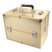 BOLLA Portable Makeup Train Case, GOLD