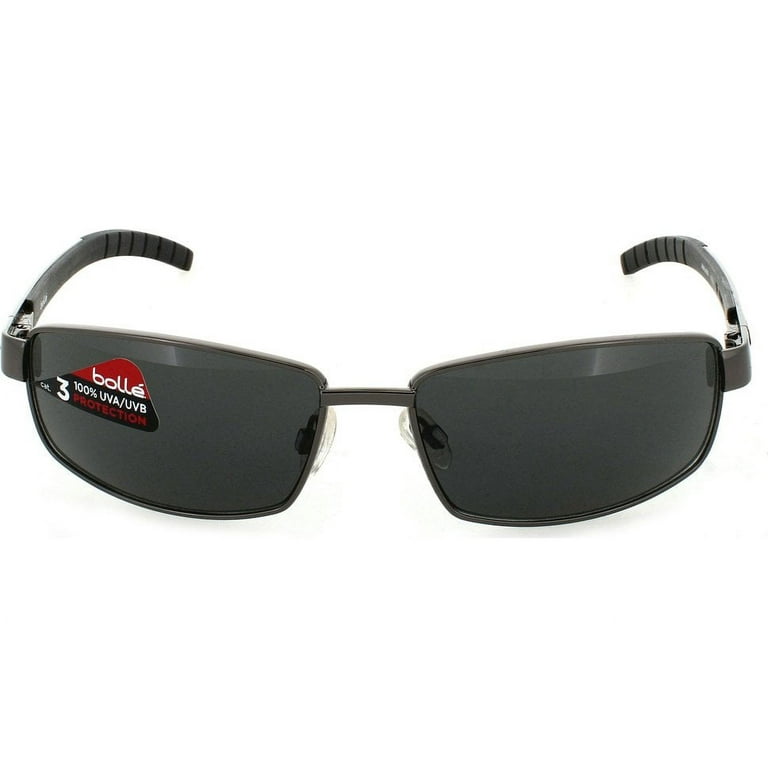 BOLLE-JWALKER 10374 Rectangle Sunglasses Shiny Gunmetal TNS Cat. 3