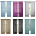 thumbnail image 1 of BOLLSLEY 1/2X Voile Curtains, Solid Sheer Curtain Scarf Drapes Rod Pocket Crushed Window Panels for Bedroom Living Room Kitchen, 100*200cm, 1 of 6