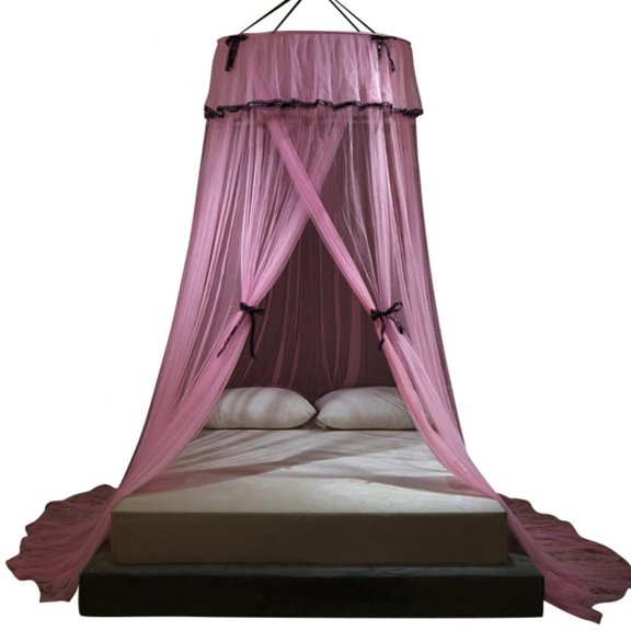 BOLLSLEY Girls Bed Canopy, Princess Crib Netting Room Decor, Ceiling Tent to Cover Toddler Crib | Single, Twin, Full, Queen Size Kids Bed Curtains
