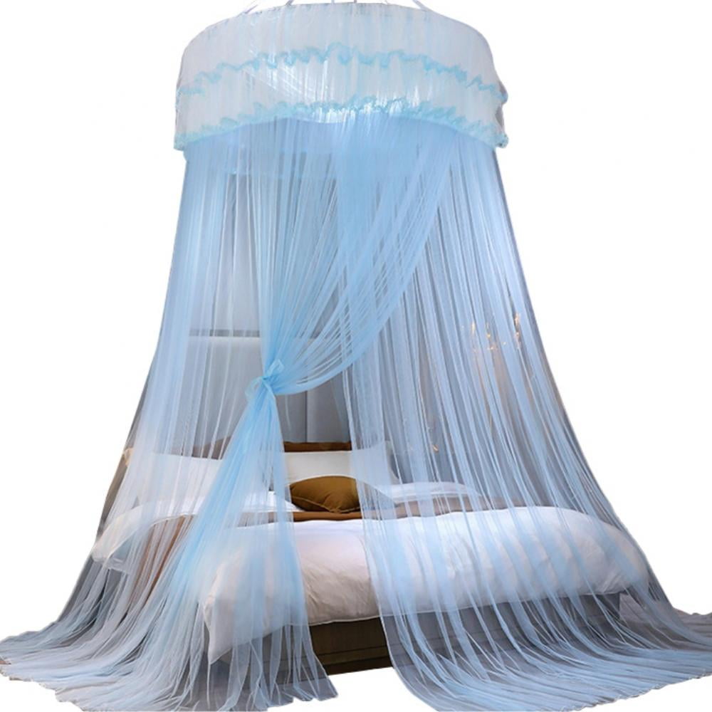 BOLLSLEY Princess Bed Canopy for Single to King Size Beds, Lace Dome Ceiling Tent Mosquito Net Play Tent for Bedroom Decoration