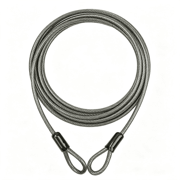 BOLQTH 5Mm Security Cable, Braided Steel Anti-Theft Lock Cable for Bike, Helmet & Luggage, Flexible Vinyl Coated Portable Cable Lock (10Ft)