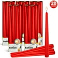 thumbnail image 1 of BOLSIUS 20 Red Taper Candles - 10 Inch Unscented, Dripless Dinner Candle- Premium European Quality - Paraffin Wax with Cotton Wicks Smokeless, Gift, Holiday, Home Decor Candlesticks 7.5 Hour Burn Time, 1 of 5