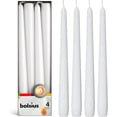 thumbnail image 1 of Bolsius Unscented White Taper Candles, 10-Inch,  4-Count, 1 of 5