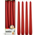 thumbnail image 1 of BOLSIUS 4 Wine Red Taper Candles - Unscented 10 Inch Fine European Quality Dinner Candle Set - Paraffin Wax with 100 % Cotton Wicks Smokeless, Dripless, Holiday Candlesticks, 1 of 5