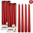 thumbnail image 1 of BOLSIUS 8 Wine Red Taper Candles - Dripless, Unscented 10 Inch Fine European Quality Dinner Candle Set - Slow Long Burning, Smokeless, Holiday Candlesticks, 1 of 5