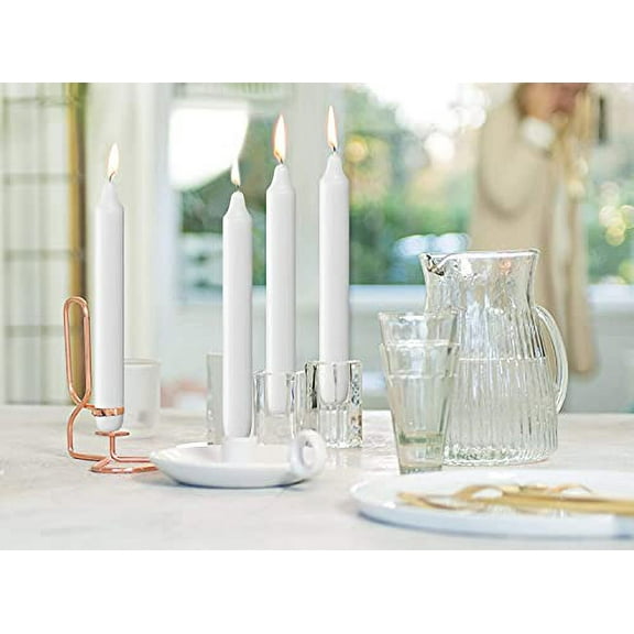BOLSIUS White Candlesticks - Bulk Case of 3 Packs = Total 135 Candles - 6+ Hours - Premium European Quality - Consistent Smokeless Flame - Unscented Dripless Dinner Candles