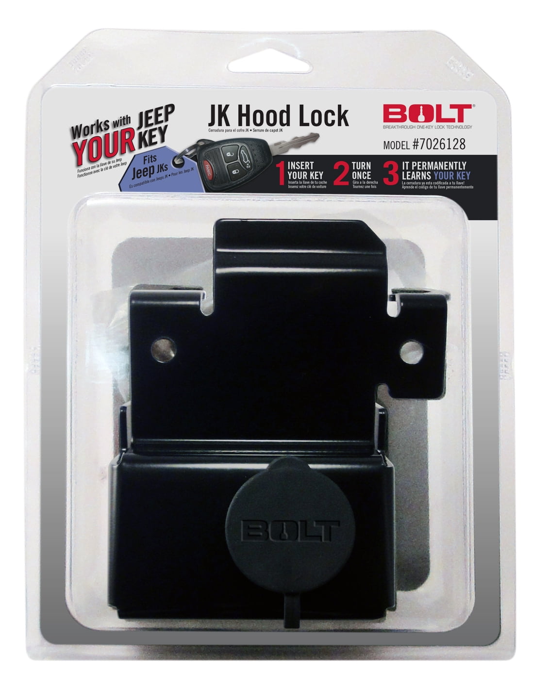 BOLT 7026128 JK HOOD LOCK Fits select 20152018 JEEP WRANGLER