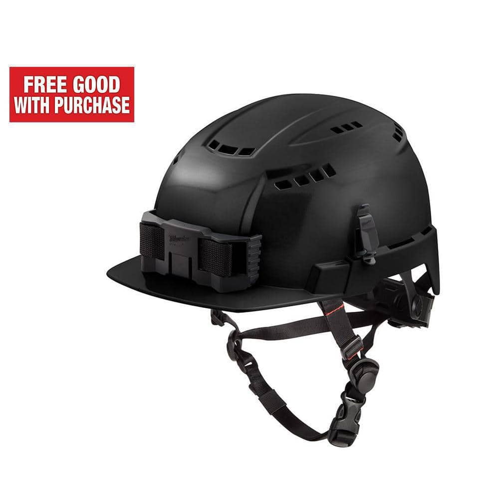 BOLT Black Type 2 Class C Front Brim Vented Safety Helmet