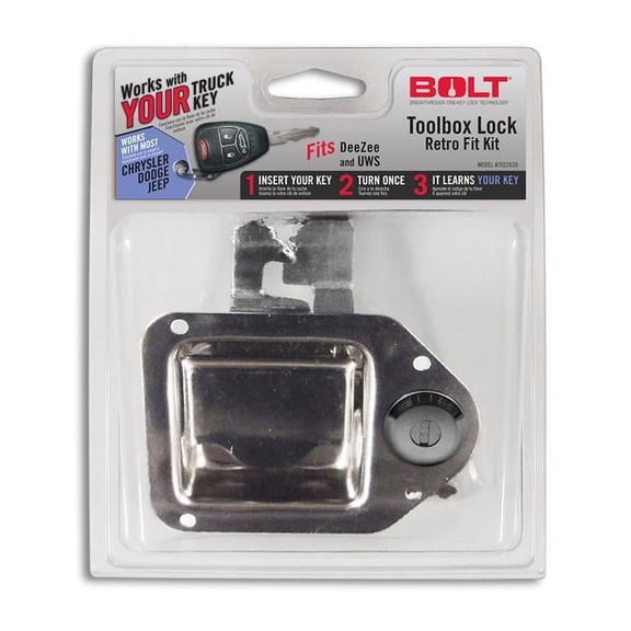 BOLT Lock 7022699 Locking Tool Box Latch Fits select: 2013-2023 RAM 1500, 2014-2022 JEEP CHEROKEE