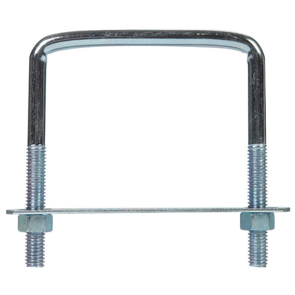 Hampton 02-3453-621 Square Bend U-Bolt Zince 0.375 x 3.7 x 4 in. - pack of 5