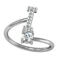 BOLUOYI 4th of july outdoor English Letter Style Diamond Inlaid Ring