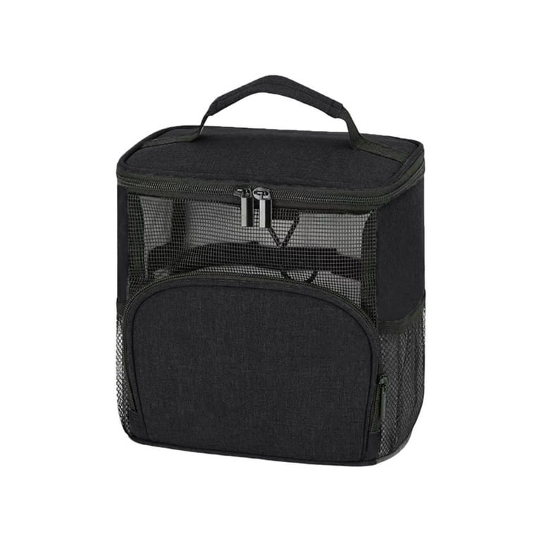 BOLUOYI Graduation Dress Shower Caddy Portable College Dorm for Guys Large with Metal Hook Travel Shower Bag Breathable Mesh Gym Shower Caddy Black