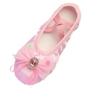 BOLUOYI Toddler Girl Shoes Children Shoes Dance Shoes Warm Dance Ballet Performance Indoor Shoes Yoga Dance Shoes Pink 23