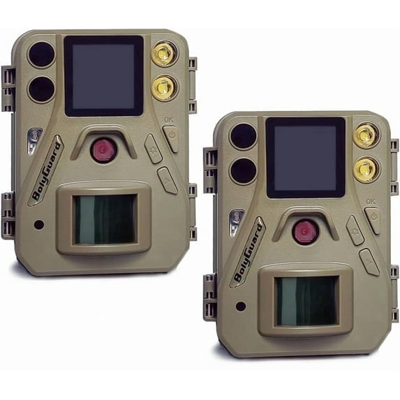 BOLY Trail Camera Twin Pack, 37MP 4K Video, 940nm Invisible IR and White LED Night Vision, Waterproof Wildlife Scouting Camera