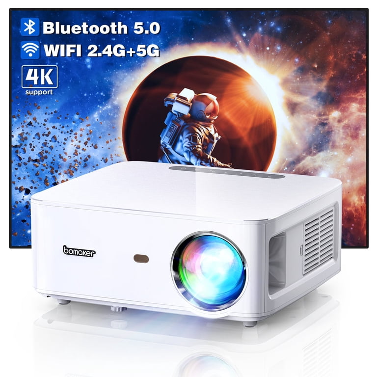 BOMAKER Cinema 500 Max Projector, 5.0 Bluetooth + 5G WiFi, Native
