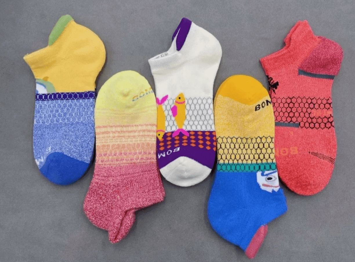 5 pairs Bombas Women's Solid Honeycomb Ankle socks - Size Medium 8-10.5 5 colors