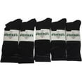 thumbnail image 1 of BOMBAS 5 PACK Mens Calf Crew Socks Black Medium, 1 of 1