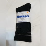 BOMBAS HONEYCOMB UNISEX CREW SOCKS - SIZE MEN S - BLACK/GRAY