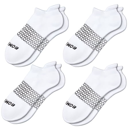 BOMBAS Originals Ankle Socks White Large 4 Pack