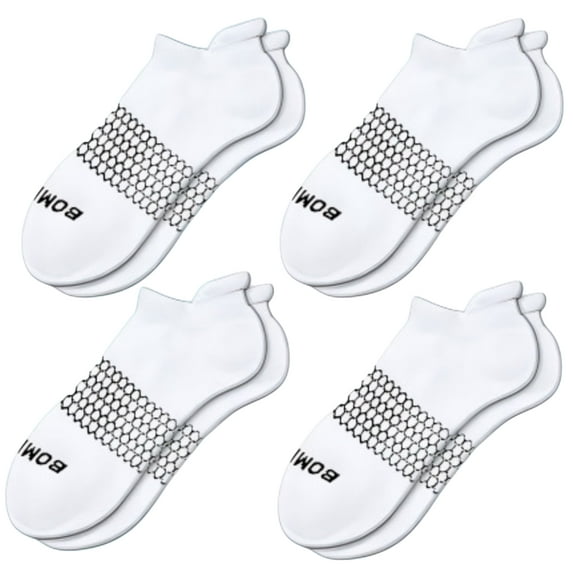 BOMBAS Originals Ankle Socks White Large 4 Pack